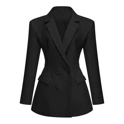 Osanne Kruvaze Blazer Mini Elbise Siyah