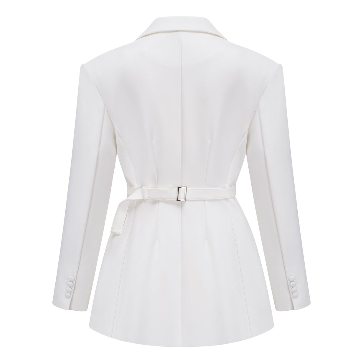 Osanne Kruvaze Mini Blazer Elbise Beyaz