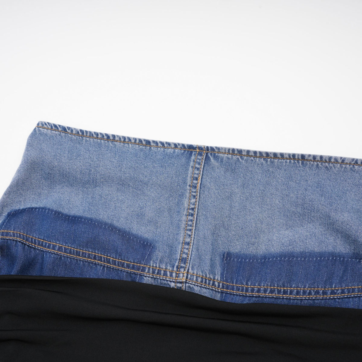 Nala Panelli Denim Üst ve Etek Takım