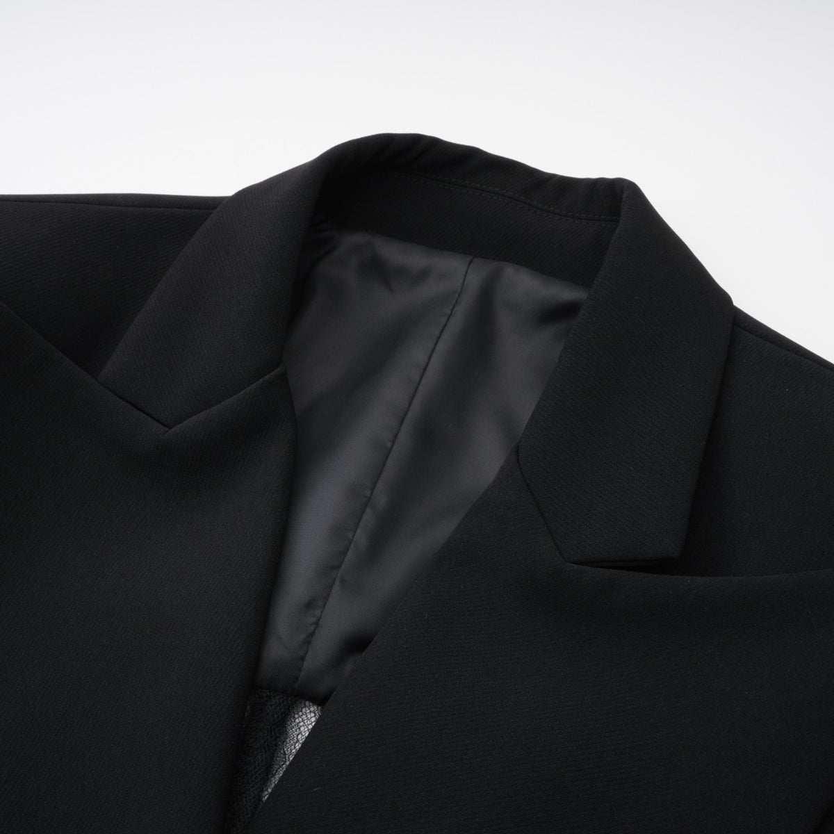 Verena Çiçekli Dantel Detaylı Blazer Ceket Siyah