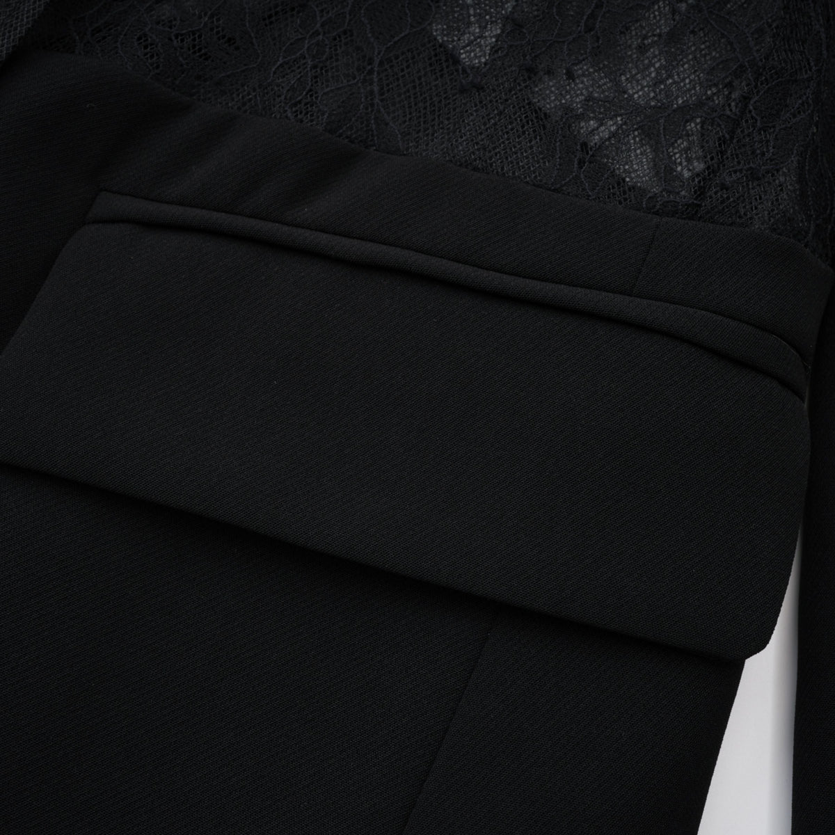Verena Çiçekli Dantel Detaylı Blazer Ceket Siyah