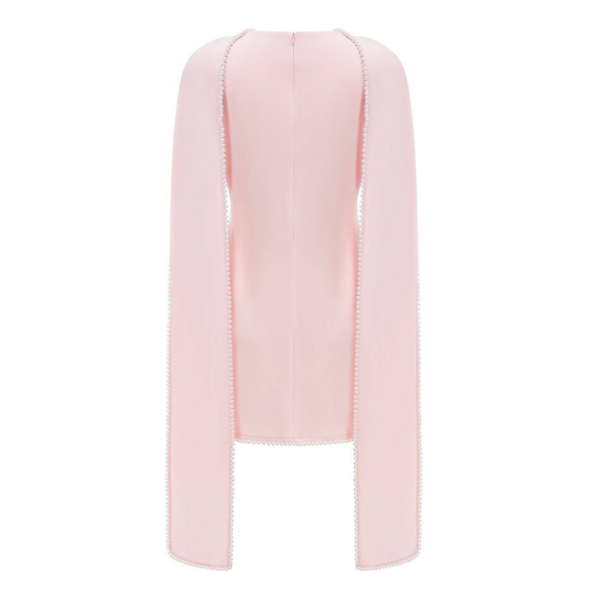 Piroska İncili Kolsuz Mini Elbise Pembe