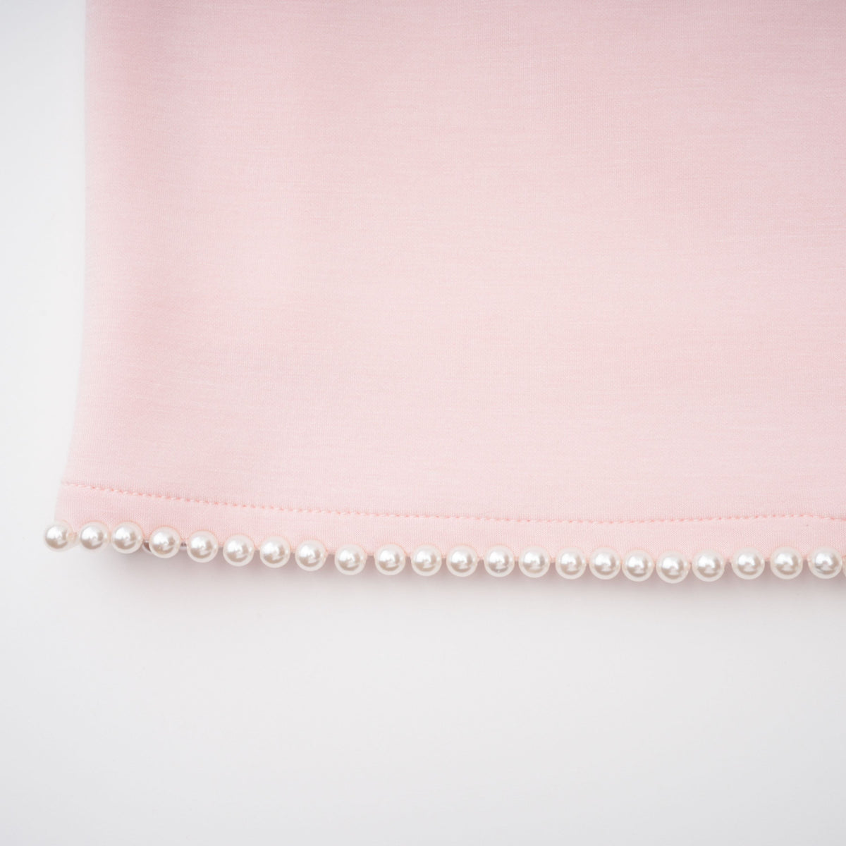 Piroska İncili Kolsuz Mini Elbise Pembe