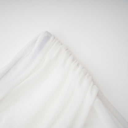 Giuseppina Dik Yaka Cut-Out Üst ve Etek Takımı Beyaz