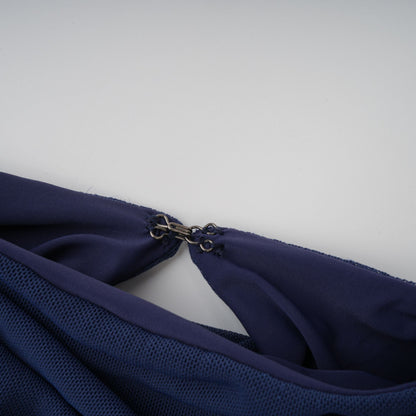 Lyra Drape Detaylı Kolsuz Maxi Elbise Lacivert