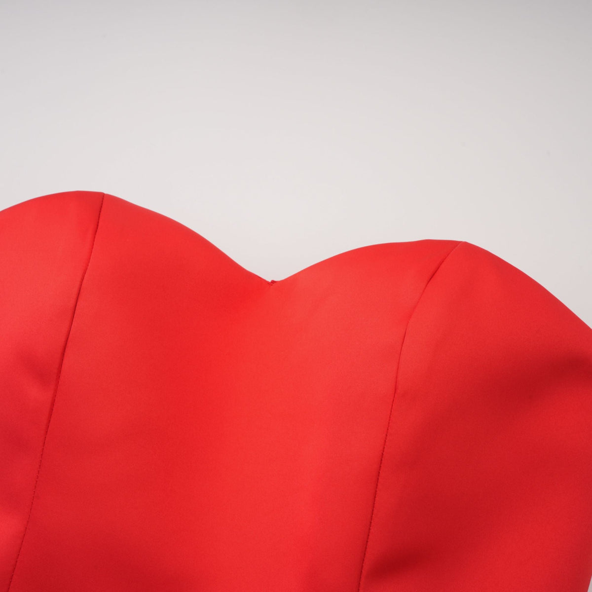 Laure Kalp Detaylı Straplez Mini Elbise Kırmızı
