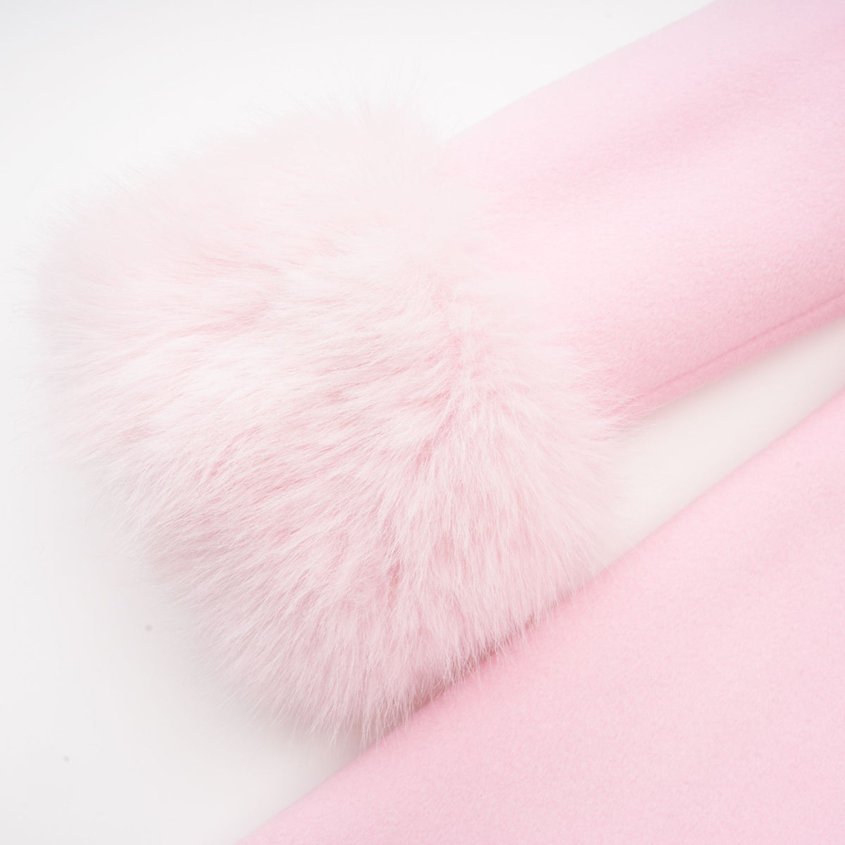 Louisette Suni Kürk Detaylı Palto Pembe