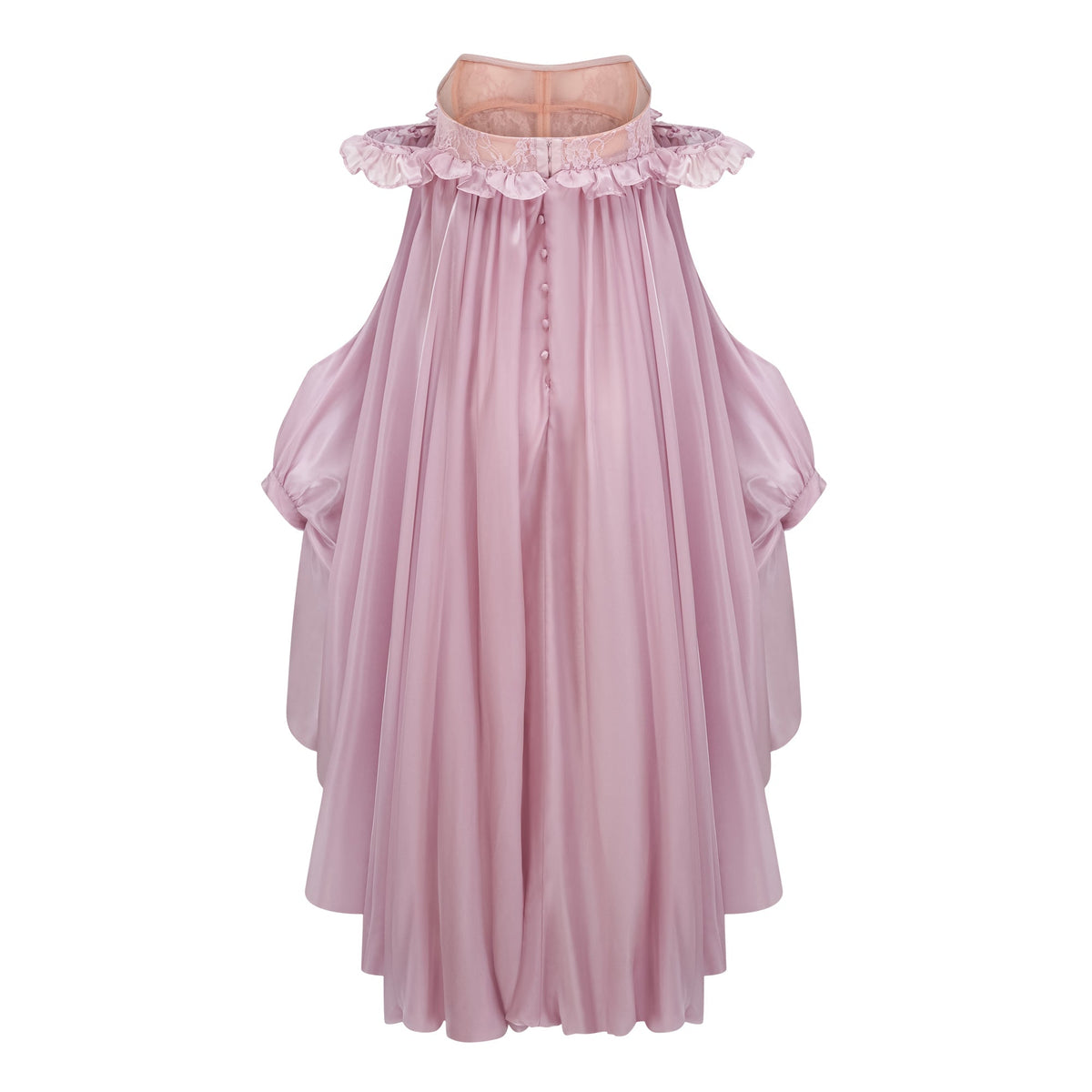 Brooklyn Parlak Balon Etek Mini Elbise Pembe