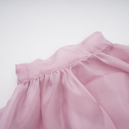 Brooklyn Parlak Balon Etek Mini Elbise Pembe