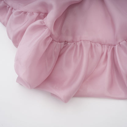 Brooklyn Parlak Balon Etek Mini Elbise Pembe