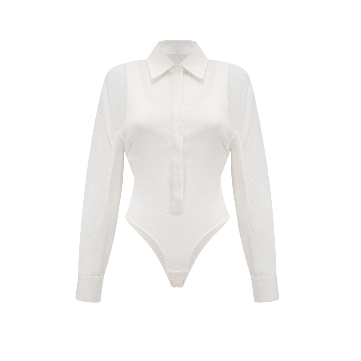 Fleur Korse Detaylı Body Beyaz