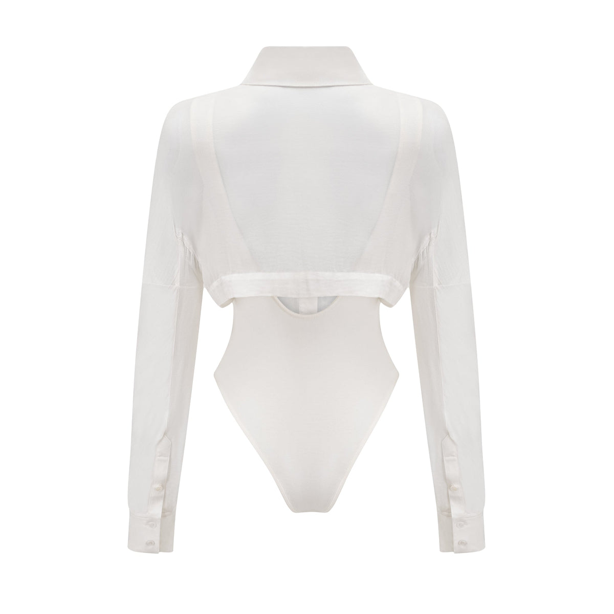 Fleur Korse Detaylı Body Beyaz