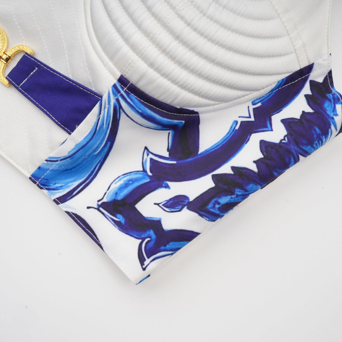 Allegra Grafik Desenli Büstiyer ve Etek Takım Mavi