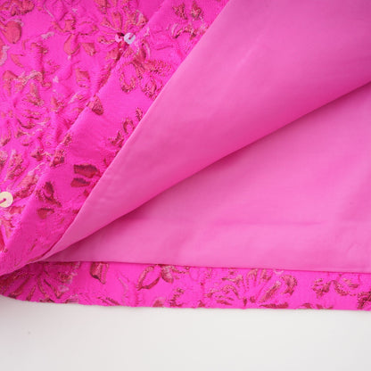 Celestia Çiçek Aplikeli Mini Elbise Pembe