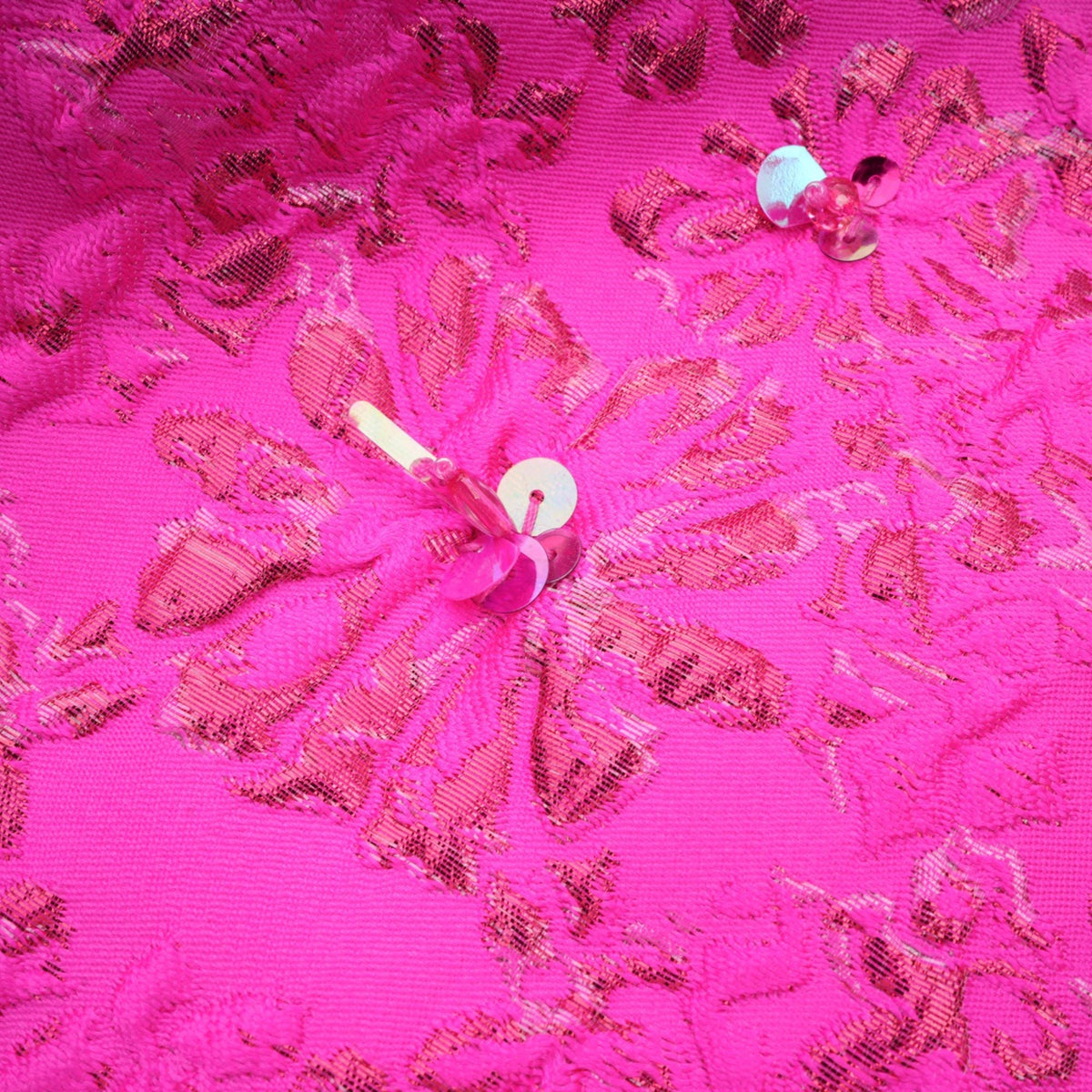Celestia Çiçek Aplikeli Kristal İşlemeli Mini Elbise Pembe