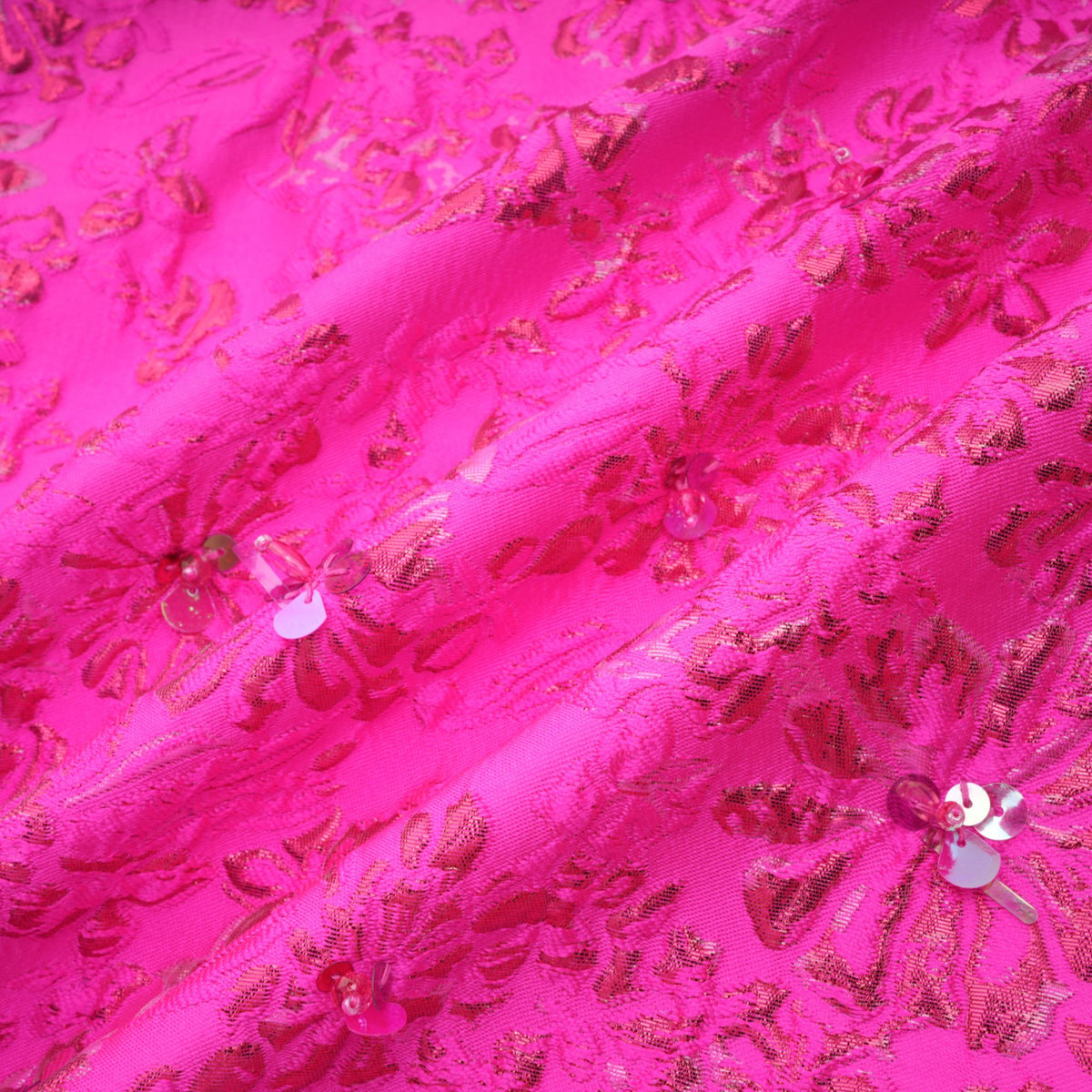 Celestia Çiçek Aplikeli Mini Elbise Pembe