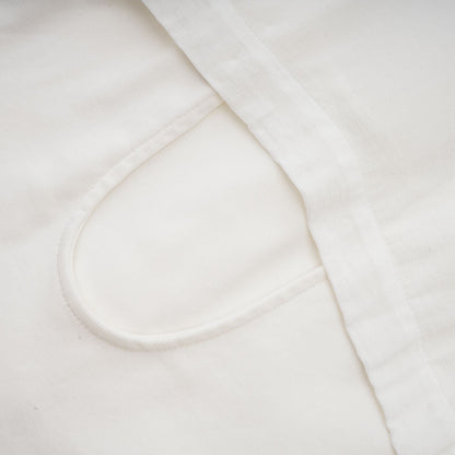 Fleur Balen Detaylı Uzun Kollu Çıtçıtlı Body Beyaz