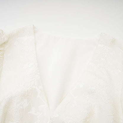 Colette Jakarlı Katmanlı Mini Elbise Beyaz