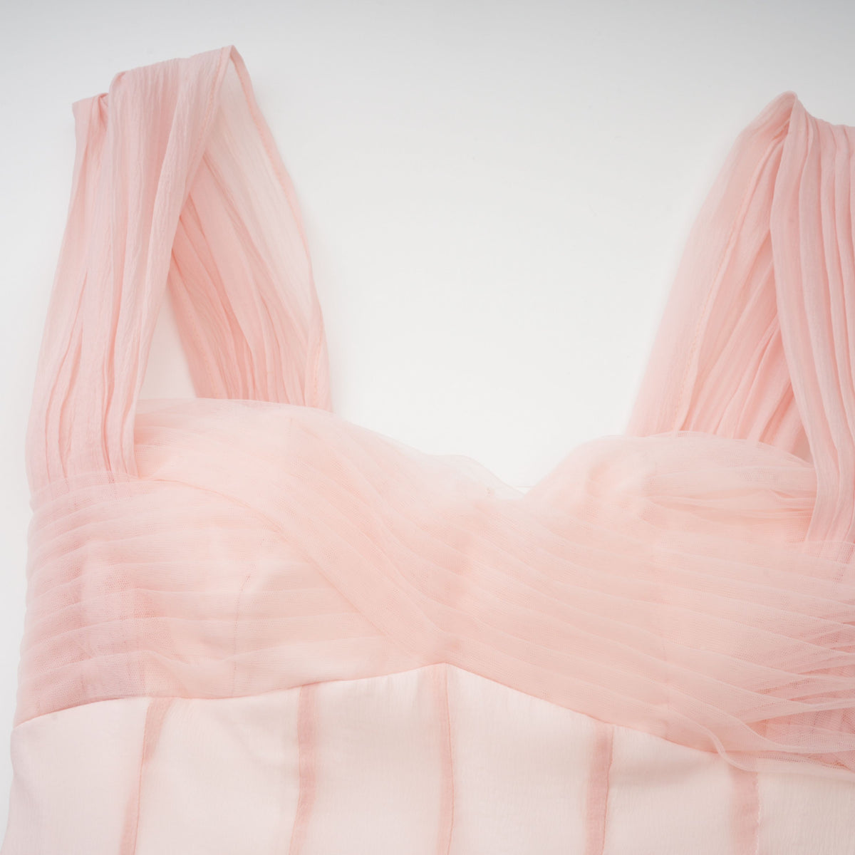 Érasme Fırfır Detaylı Midi Elbise Pembe