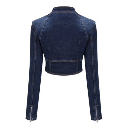 Kiona Bağcıklı Denim Takım İndigo Mavi
