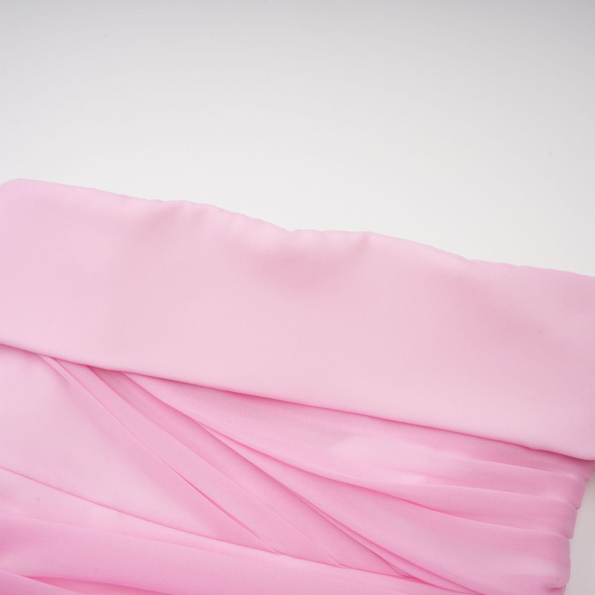 Laetitia Pileli Büzgülü Maxi Elbise Pembe