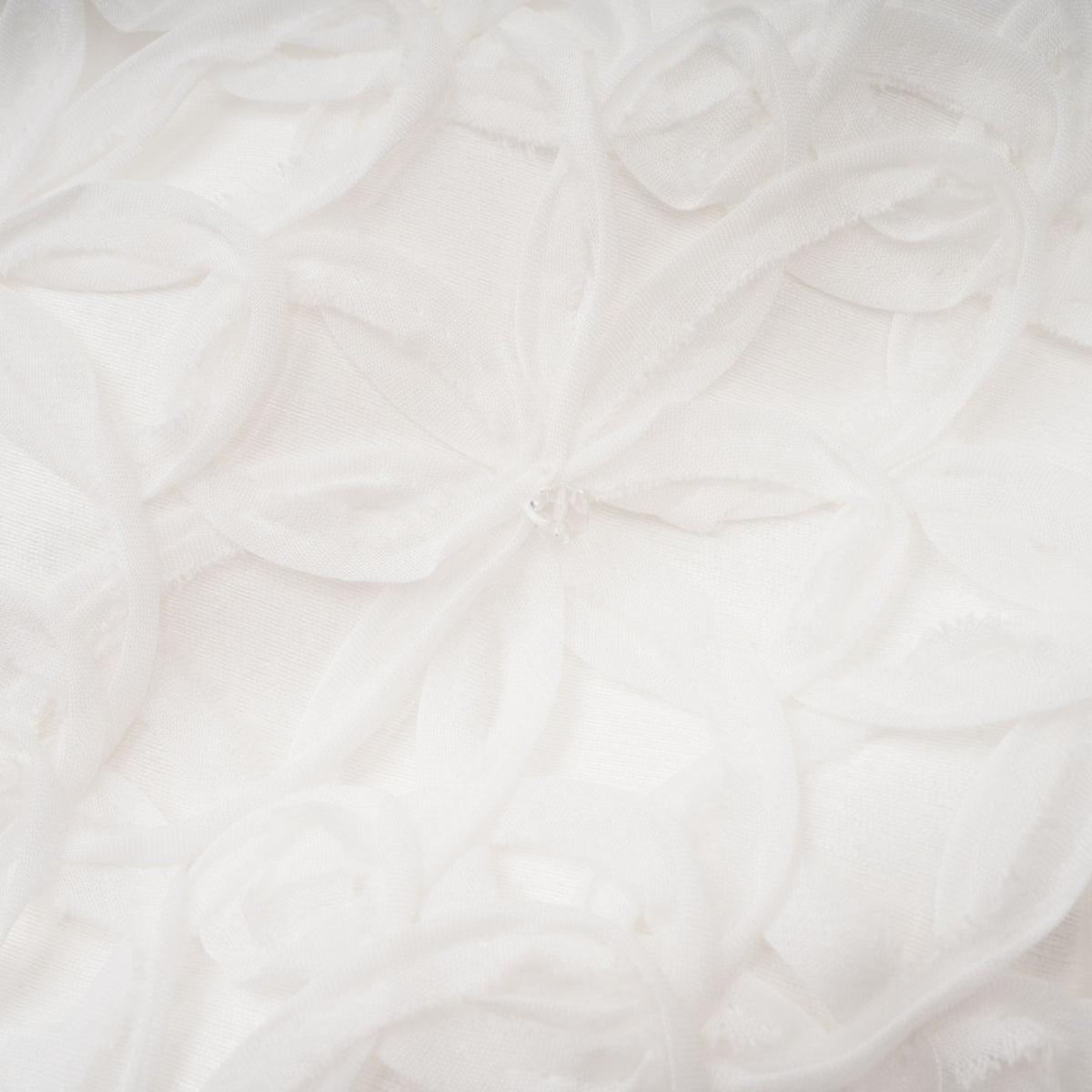 Dulcie Çiçek Jakarlı Şal Ve Elbise Takımı Beyaz