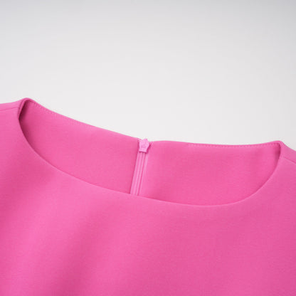 Fleurine Çiçek Aplikeli Mini Elbise Pembe