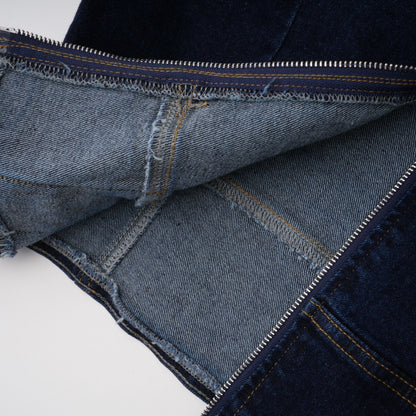 Kiona Bağcıklı Denim Takım İndigo Mavi