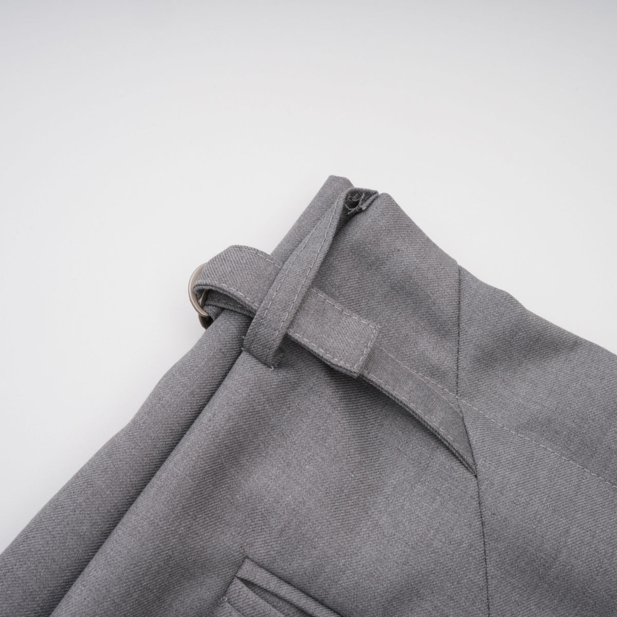 Cynthia Asimetrik Drape Detaylı Gömlek Ve Pantolon Takımı Gri