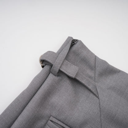 Cynthia Asimetrik Drape Detaylı Gömlek Ve Pantolon Takımı Gri