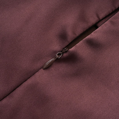 Inmaculada Drape Detaylı Saten Maxi Elbise Kahverengi