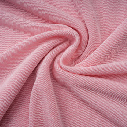 Moderne Şal Panel Büzgülü Maksi Elbise Pembe
