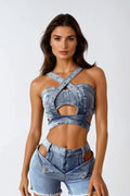 Dori Crop Kot Pantolon Takımı