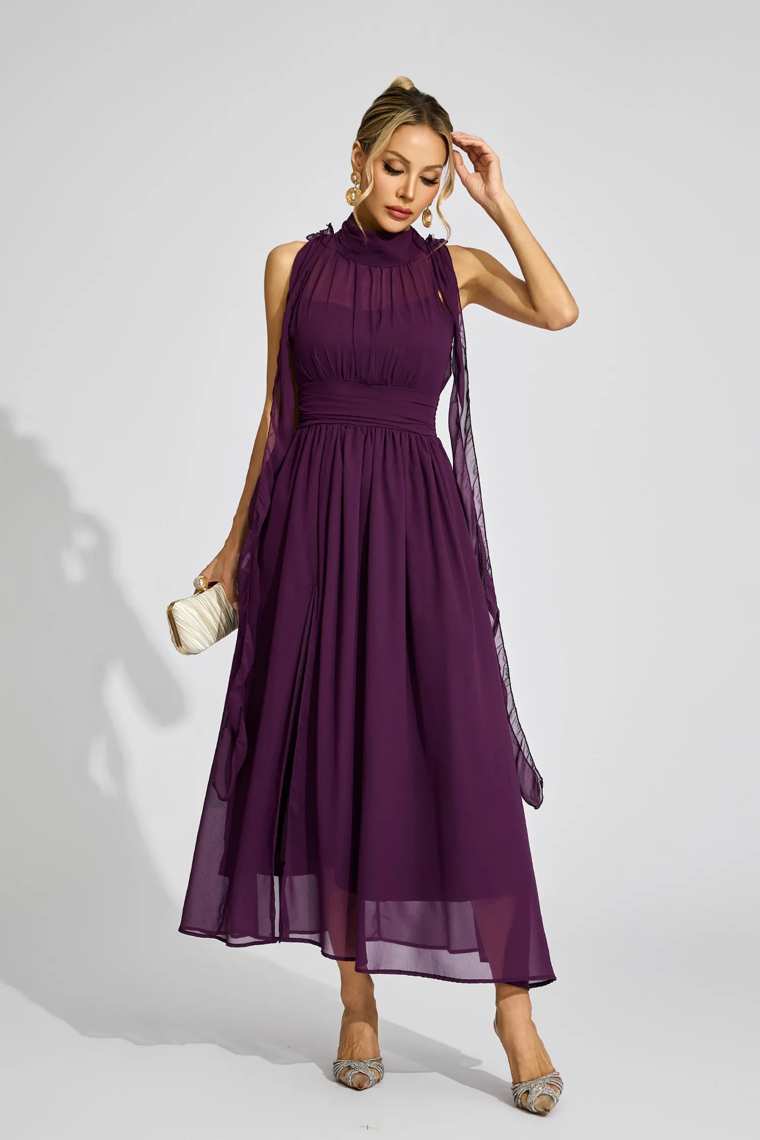 Anouk Mor Halter Maxi Elbise