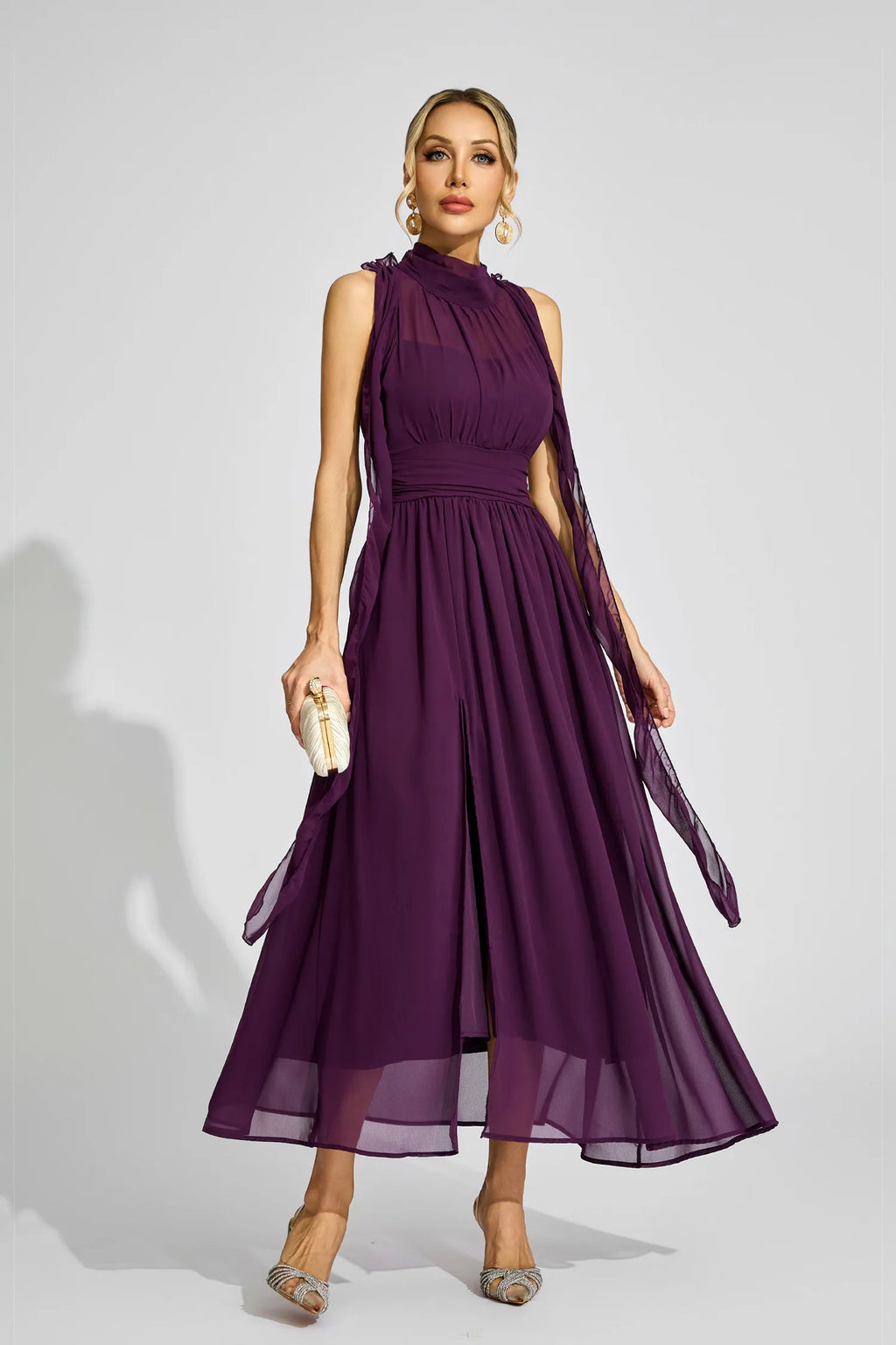 Anouk Mor Halter Maxi Elbise