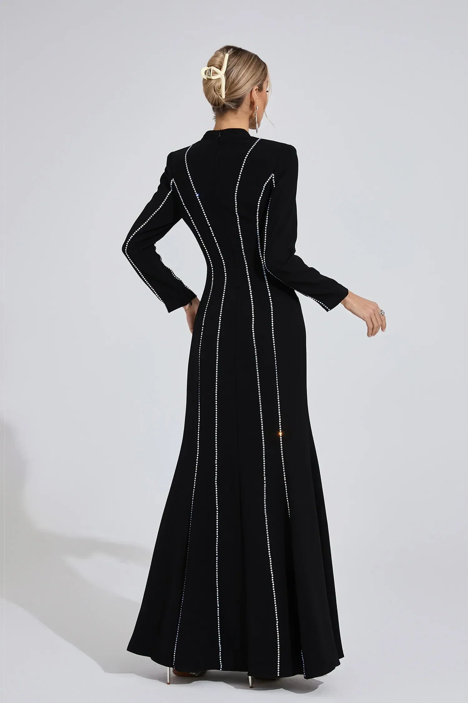 Calivra Siyah Elmas Maxi Elbise