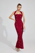 Rielle Kırmızı Halter Maxi Elbise