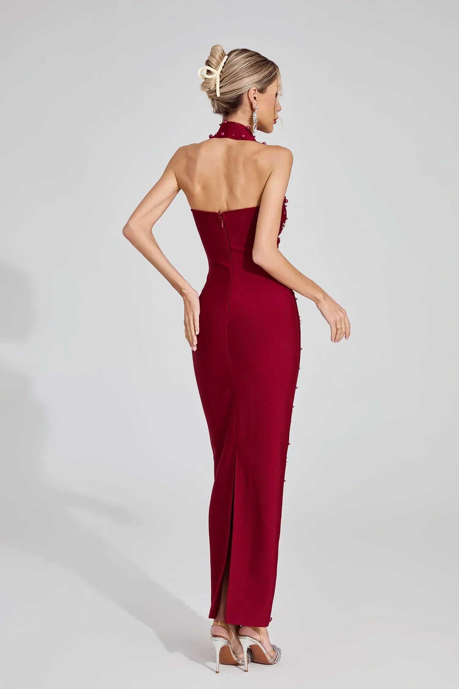 Rielle Kırmızı Halter Maxi Elbise
