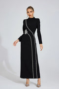 Noctira Siyah Elmas Maxi Elbise