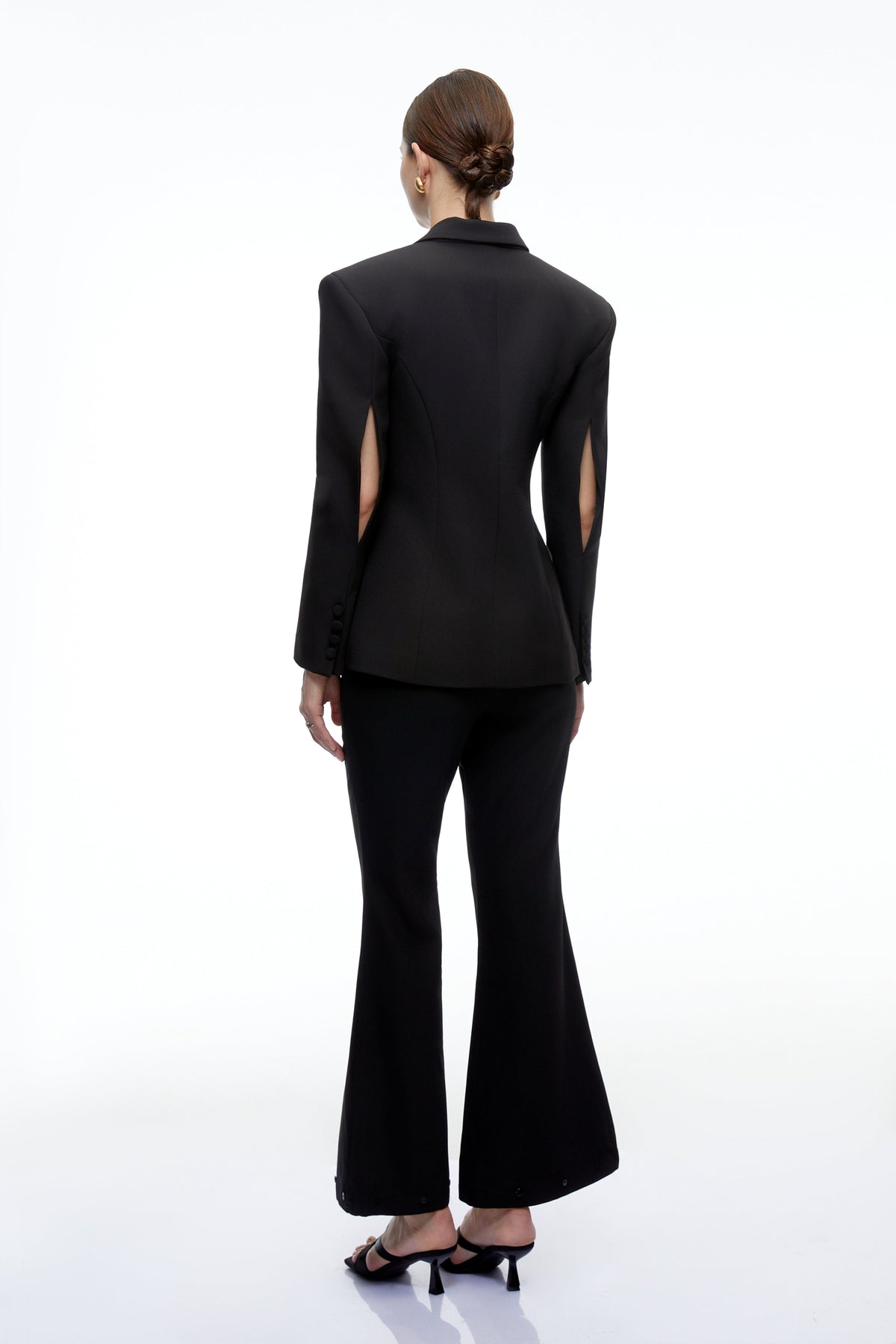 Emerie Bel Pencereli Blazer Ceket Siyah