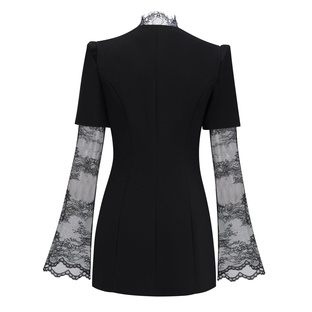 Florbela Dantel Panel Blazer ve Pantolon Takım Siyah