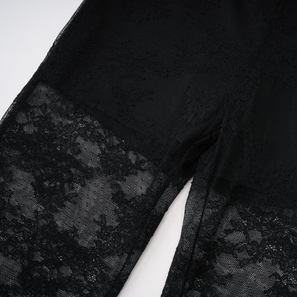 Florbela Dantel Panel Blazer ve Pantolon Takım Siyah