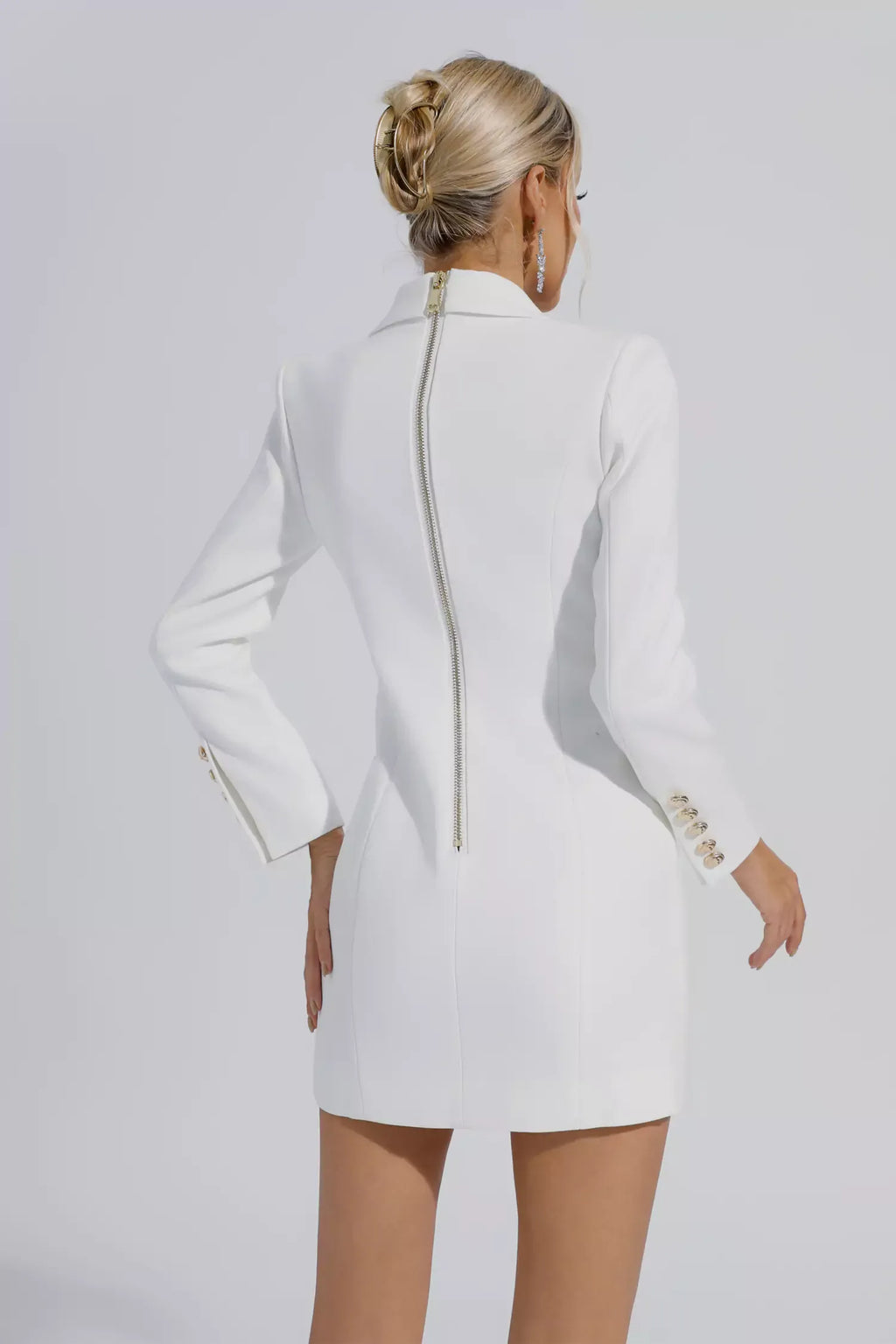 Gloria Beyaz Blazer İş Mini Elbisesi