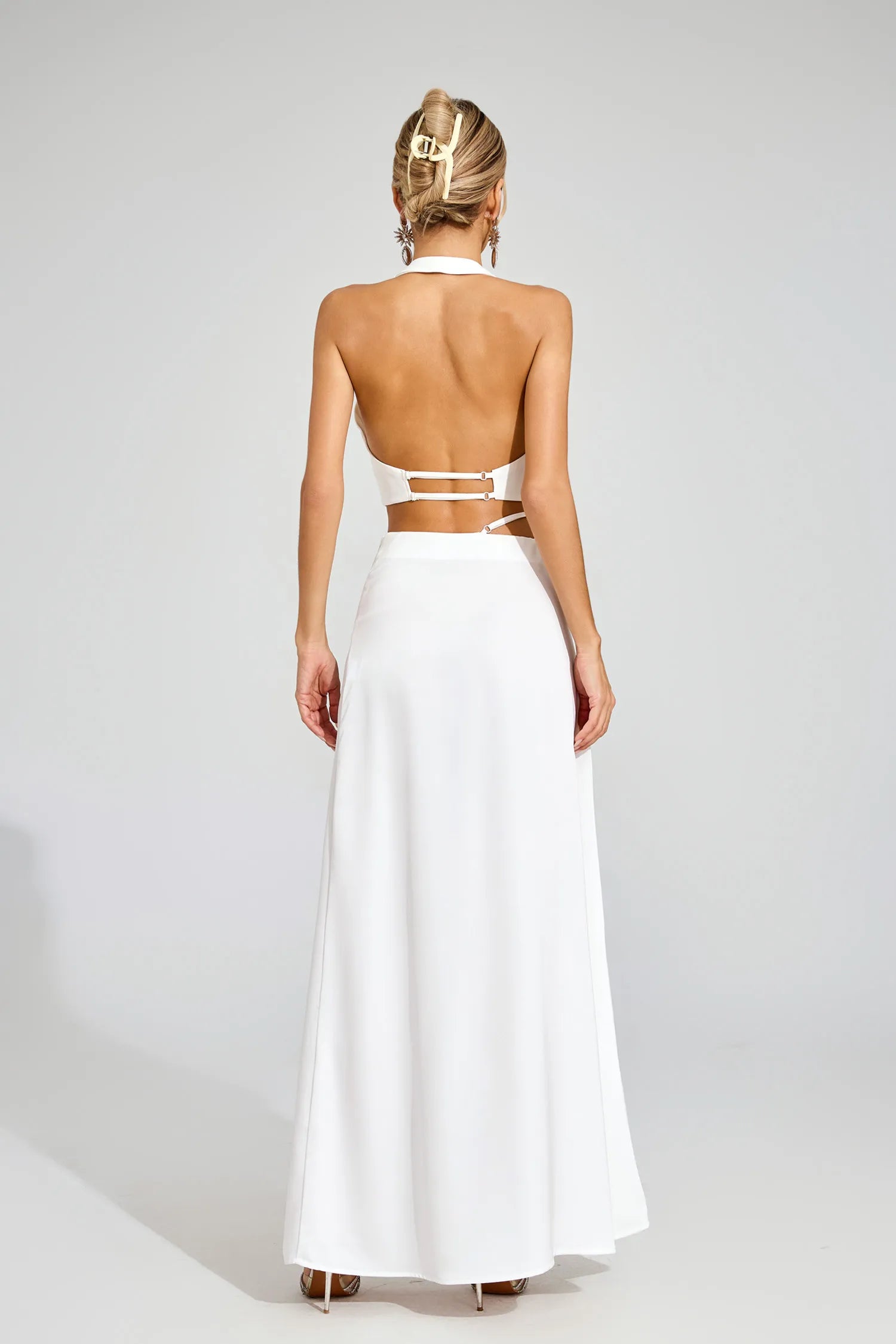 Nancy Beyaz Halter Blazer Takımı