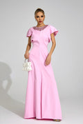 Asteria Pembe Elmas Maxi Elbise