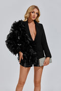 Anaya 3D Siyah Blazer