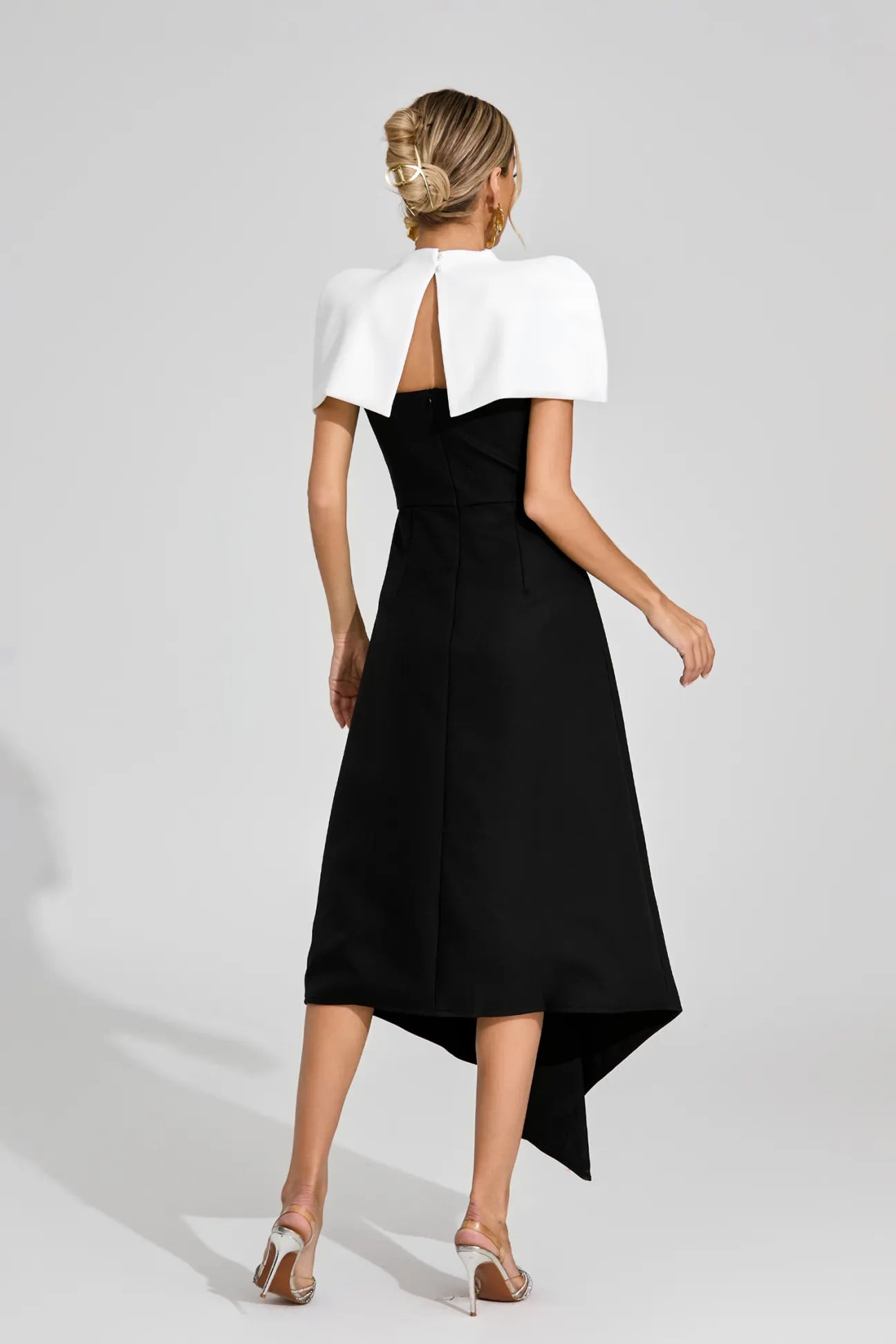Stephanie Noir Éclat Midi Elbise