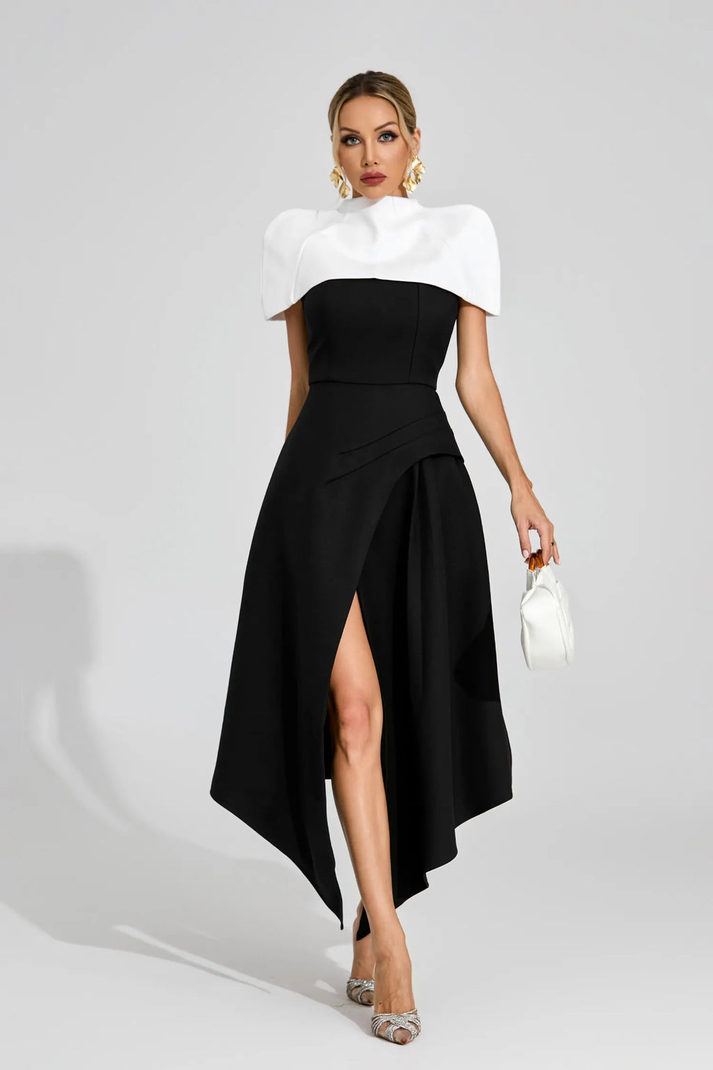 Stephanie Noir Éclat Midi Elbise