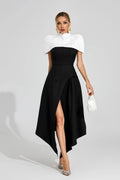 Stephanie Noir Éclat Midi Elbise