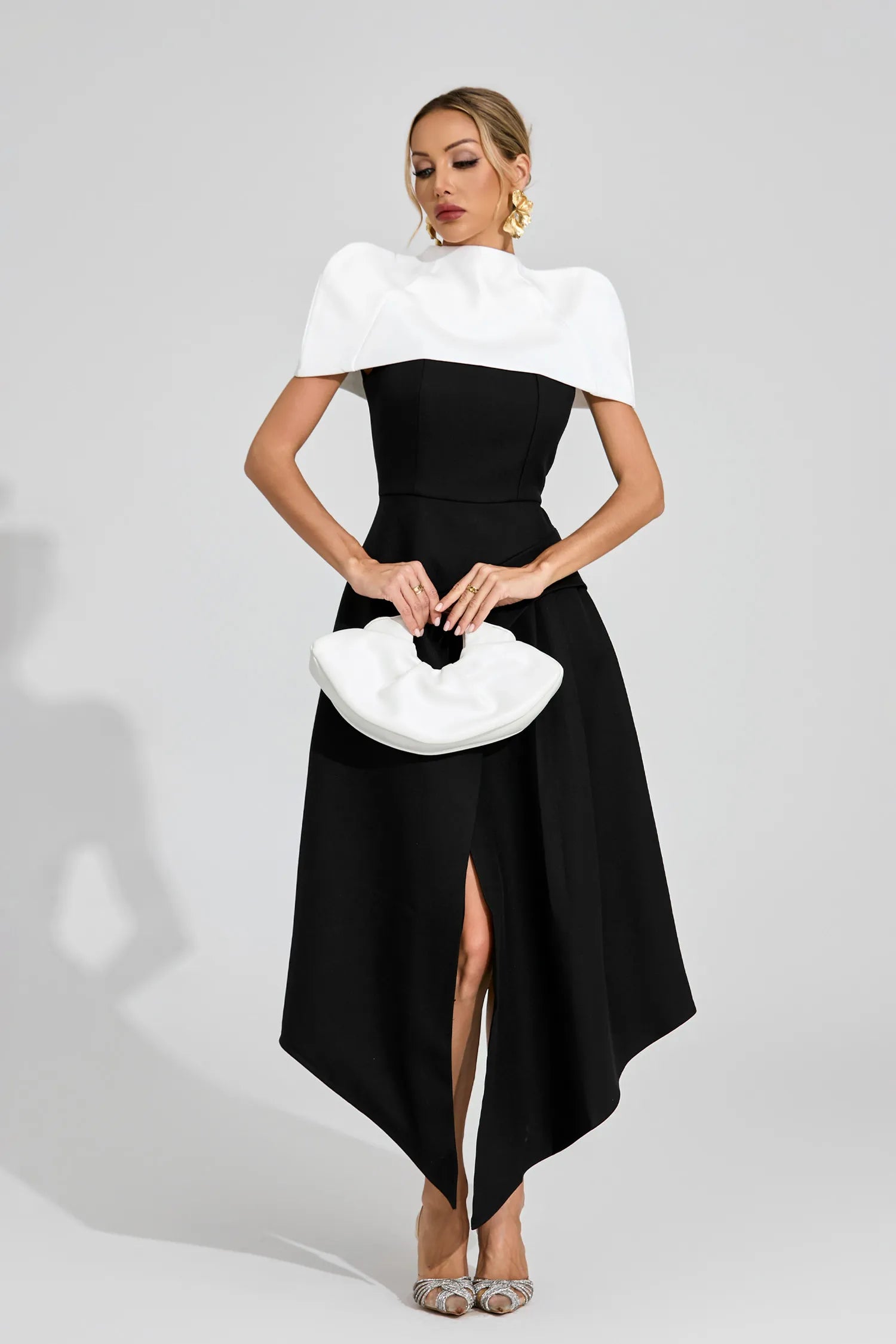 Stephanie Noir Éclat Midi Elbise